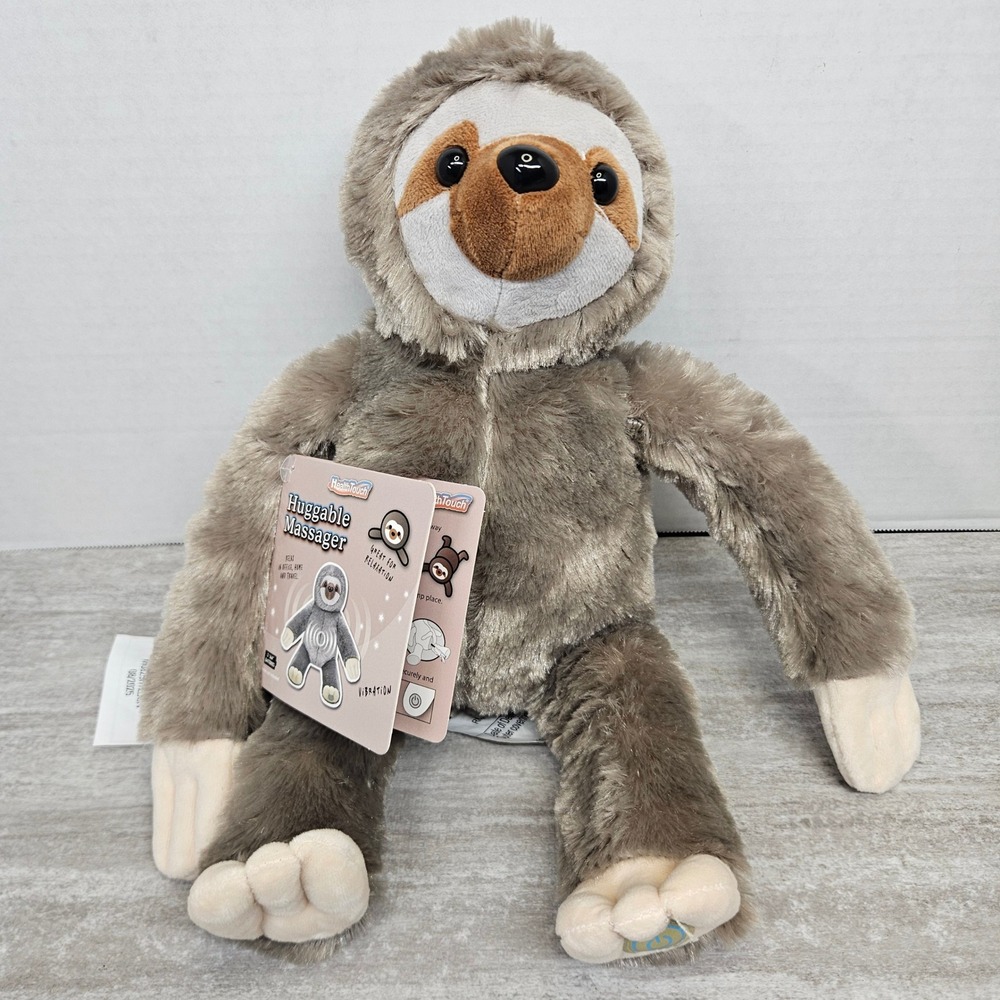 HealthTouch‎ Huggable Massager Sloth Plush Toy Vibration Relaxation